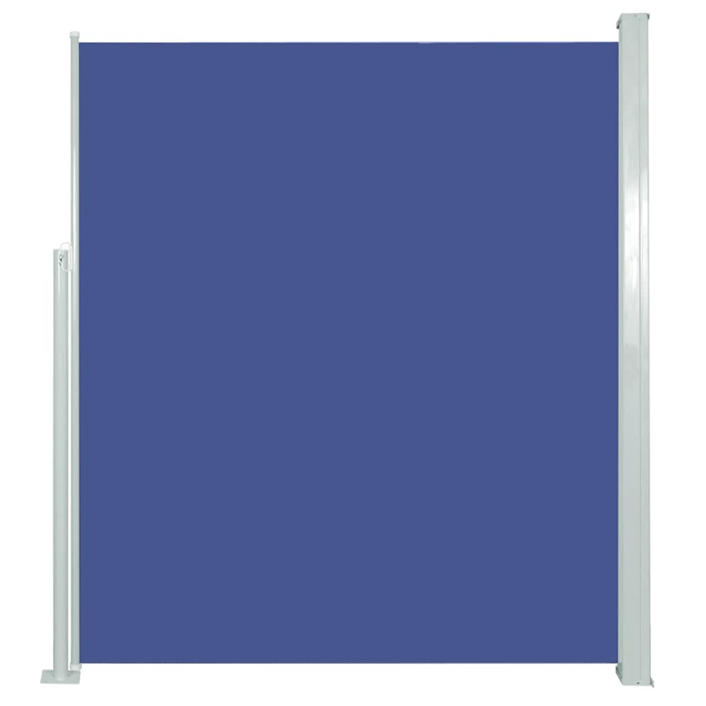vidaXL Zatahovací boční markýza/zástěna na terasu 120 x 500 cm modrá