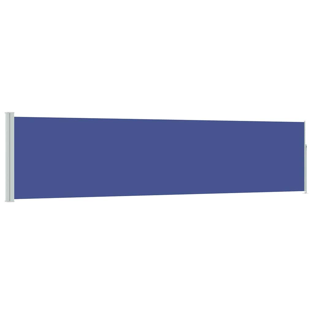 vidaXL Zatahovací boční markýza/zástěna na terasu 117x514 cm modrá