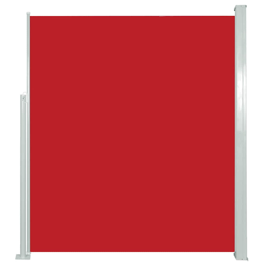 vidaXL Zatahovací boční markýza/zástěna na terasu 120 x 500 cm červená
