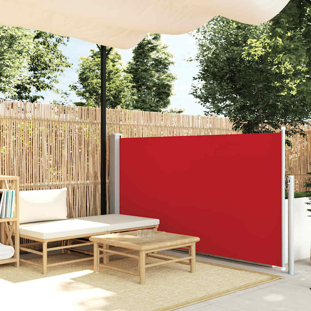 vidaXL Ausziehbare Seitenmarkise 120×500 cm Rot
