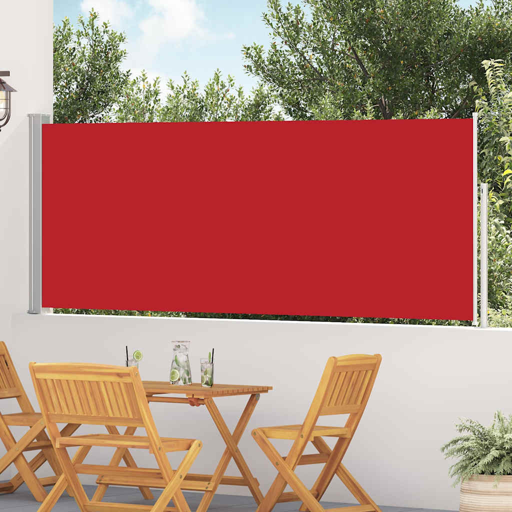 vidaXL Copertină laterală retractabilă de terasă, roșu, 117x500 cm