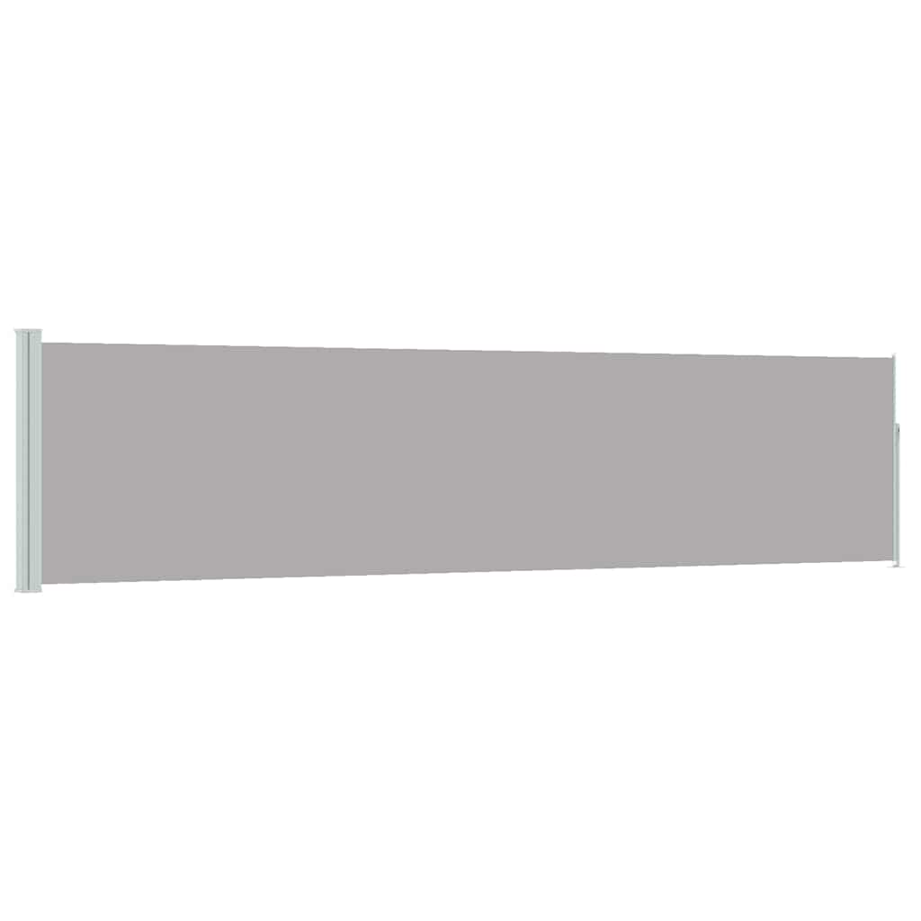 vidaXL Zaťahovacia bočná markíza na terasu 120x500 cm, sivá