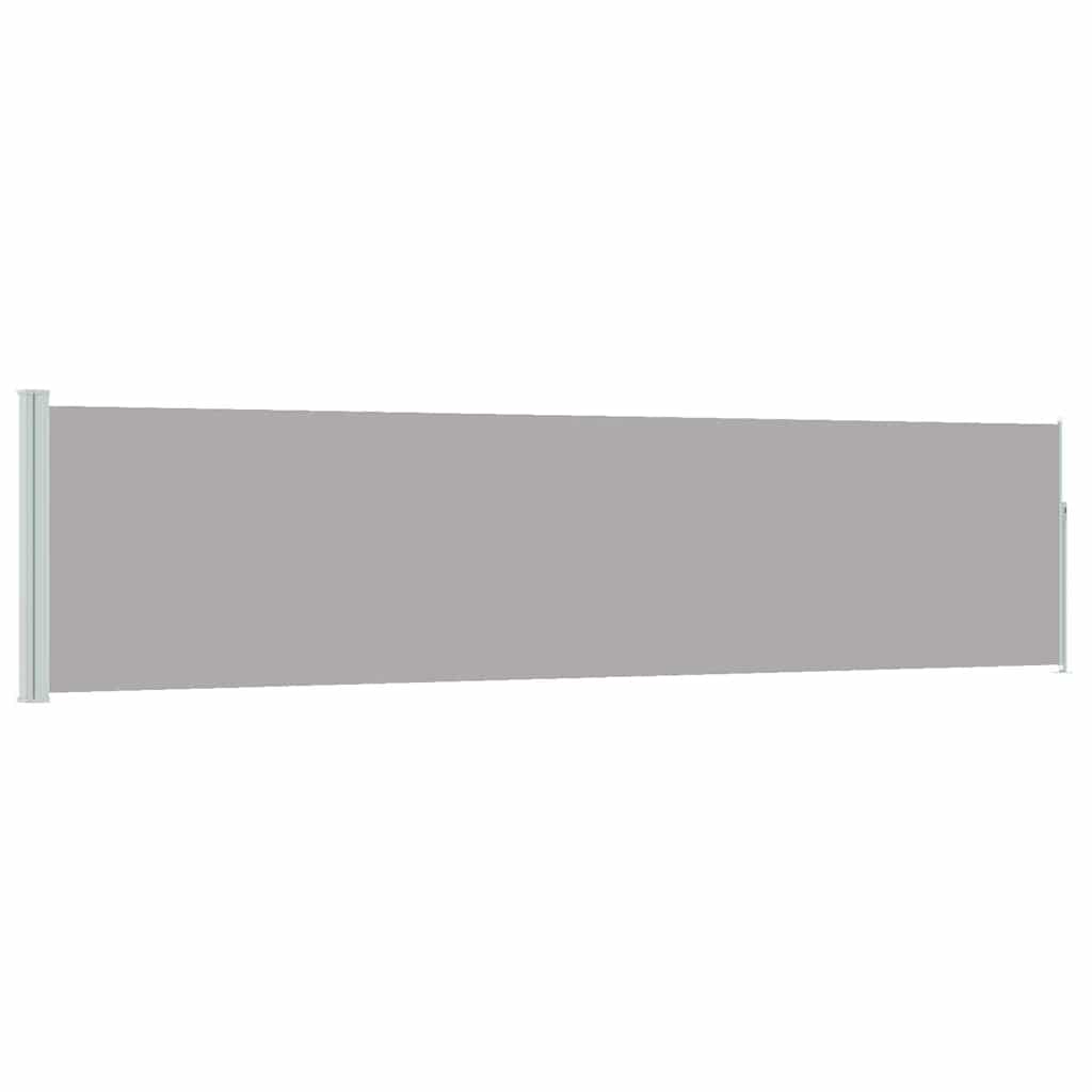 vidaXL Zatahovací boční markýza/zástěna na terasu 120 x 500 cm šedá