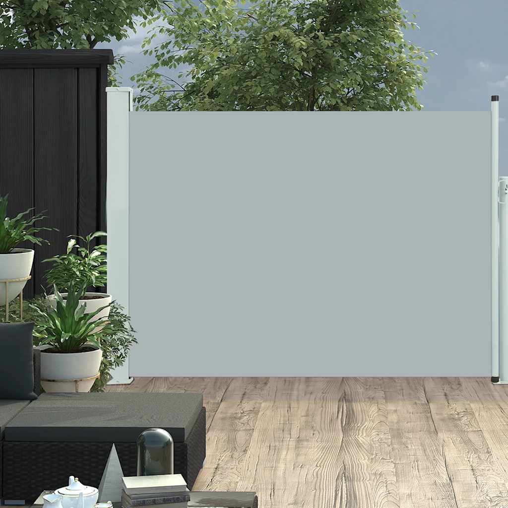 vidaXL Ausziehbare Seitenmarkise 120×500 cm Grau