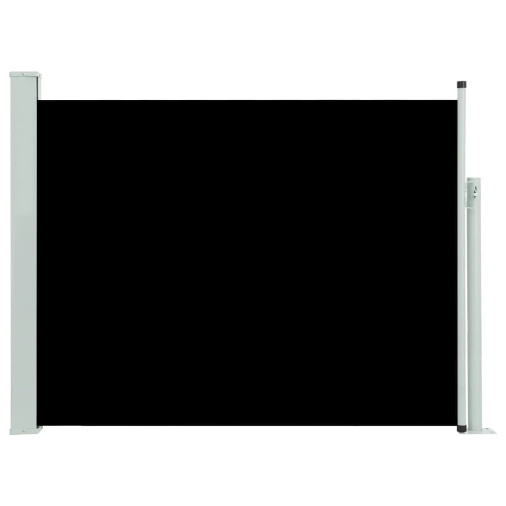 Ausziehbare Seitenmarkise 140×500 cm Schwarz | Stepinfit.de