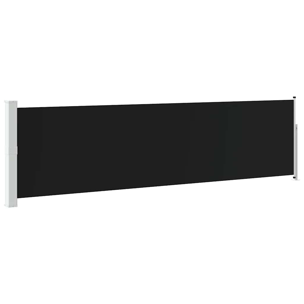 vidaXL Zatahovací boční markýza/zástěna na terasu 140 x 514 cm černá