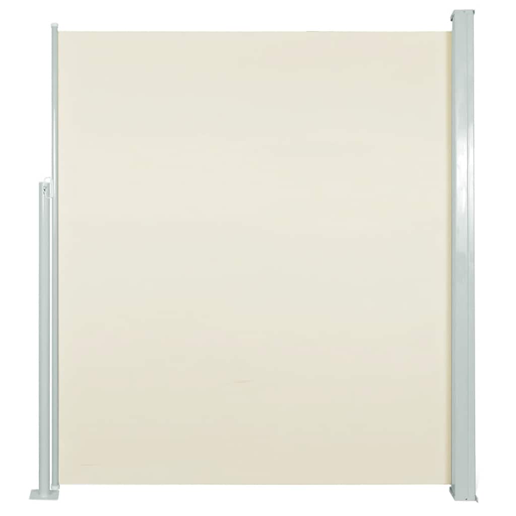 vidaXL Zatahovací boční markýza/zástěna na terasu 140 x 500 cm krémová