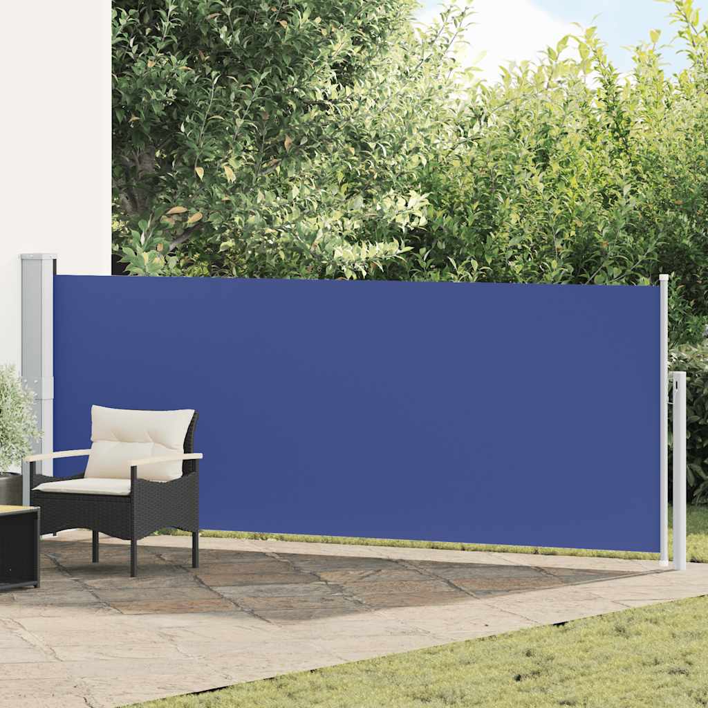 vidaXL Ausziehbare Seitenmarkise 140×500 cm Blau