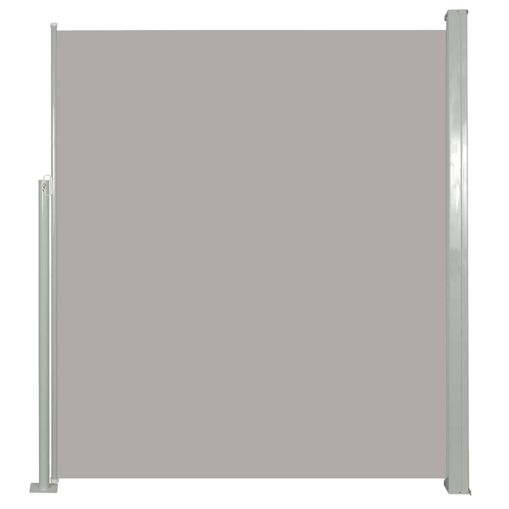 vidaXL Zatahovací boční markýza/zástěna na terasu 140 x 500 cm šedá