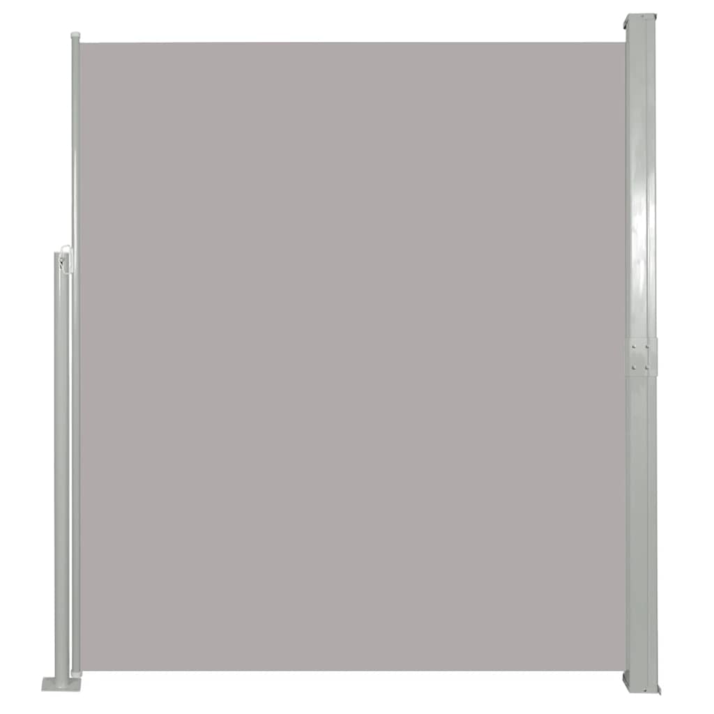 vidaXL Zatahovací boční markýza/zástěna na terasu 140 x 500 cm šedá