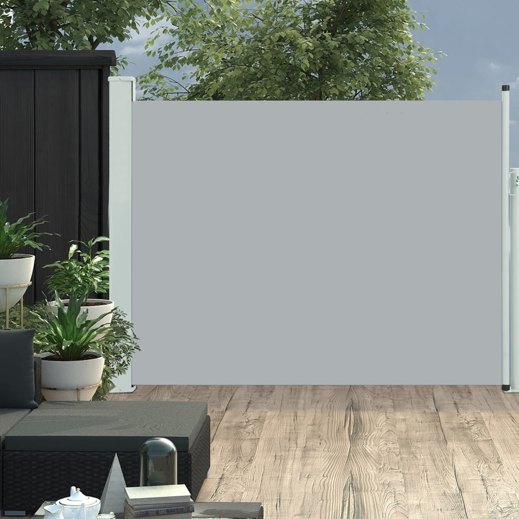 Ausziehbare Seitenmarkise 140×500 cm Grau | Stepinfit.de