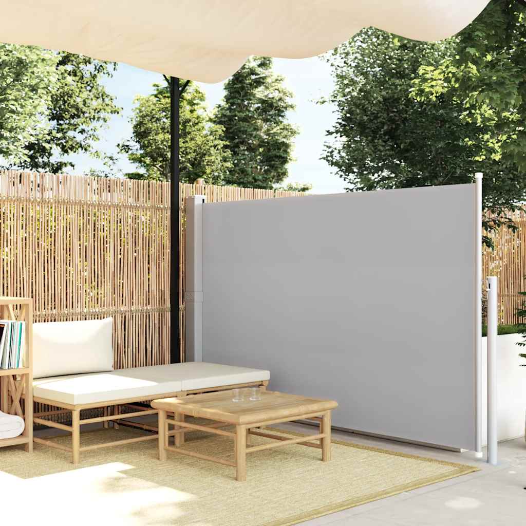 vidaXL Ausziehbare Seitenmarkise 140×500 cm Grau
