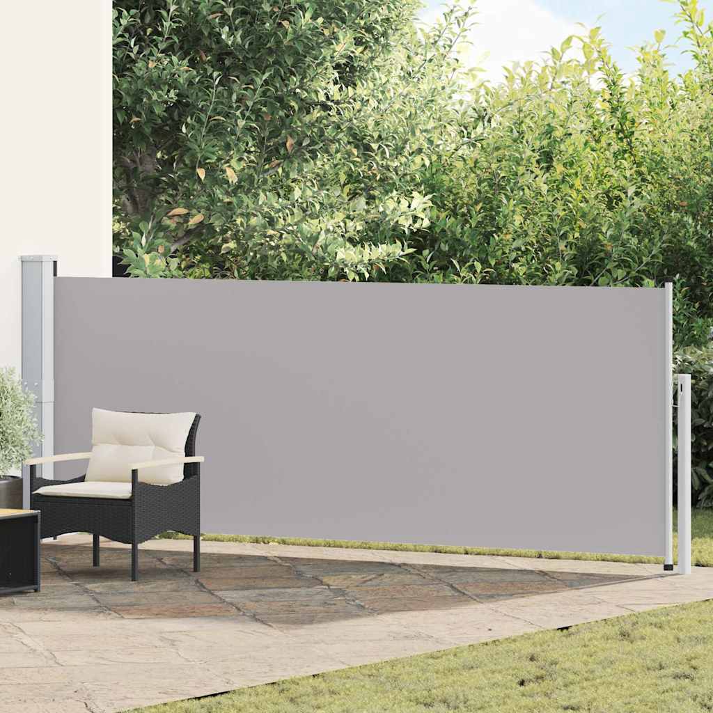 vidaXL Copertină laterală retractabilă de terasă, gri, 140 x 500 cm