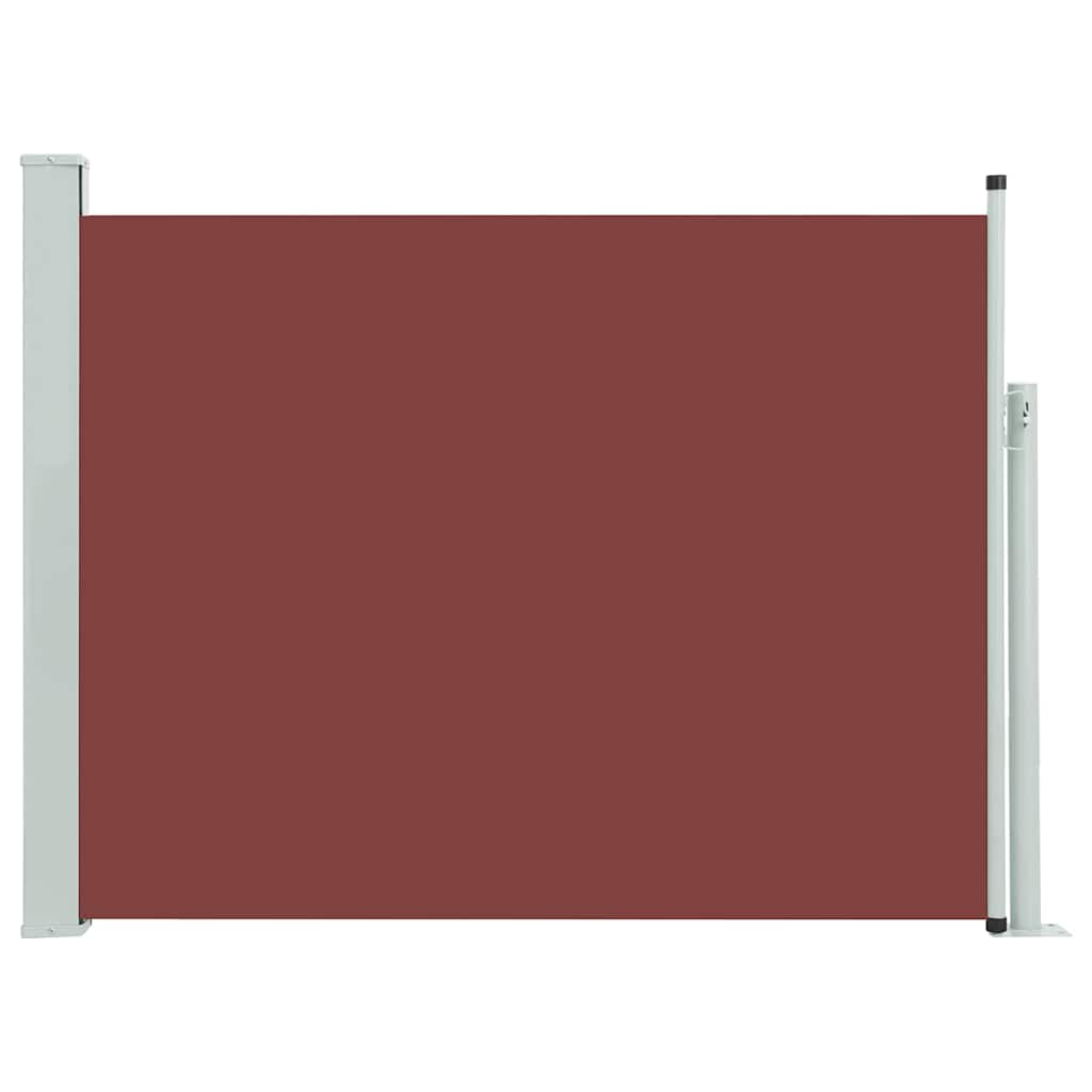 vidaXL Zatahovací boční markýza/zástěna na terasu 140 x 500 cm hnědá