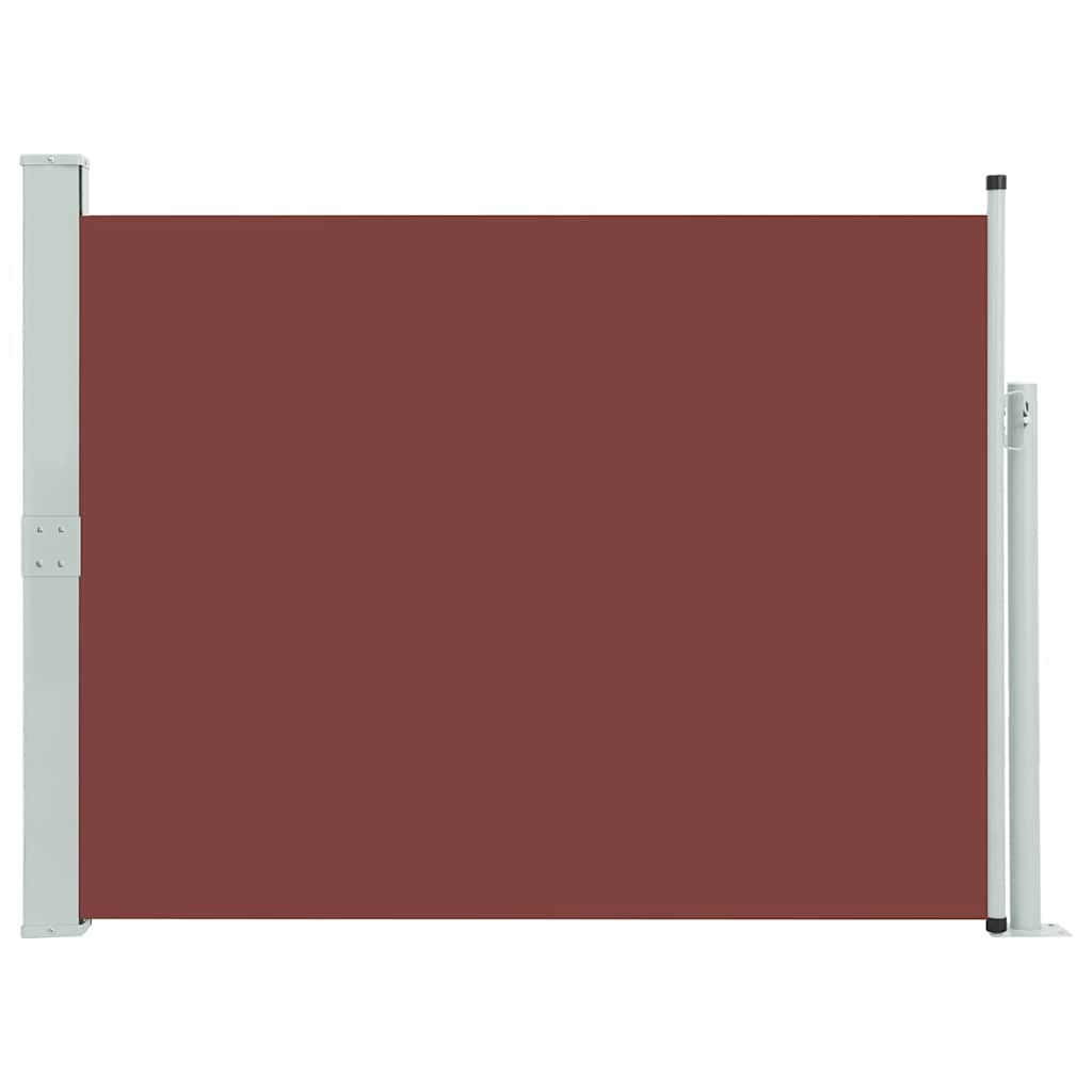 vidaXL Zatahovací boční markýza/zástěna na terasu 140 x 500 cm hnědá