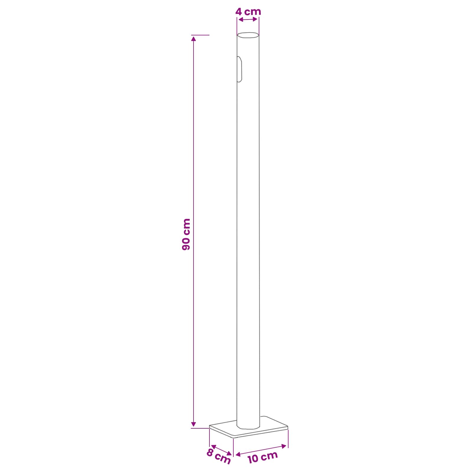 Patio Retractable Side Awning size guide