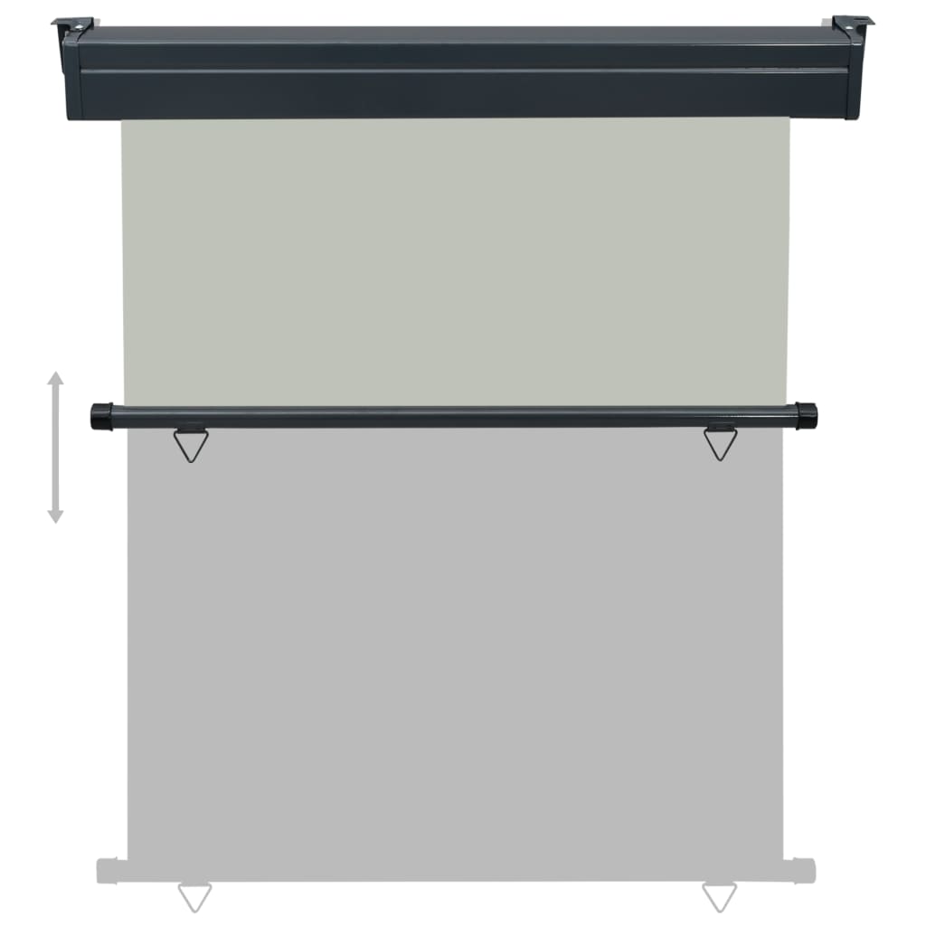 Balkon-Seitenmarkise 140 × 250 cm Grau | Stepinfit.de