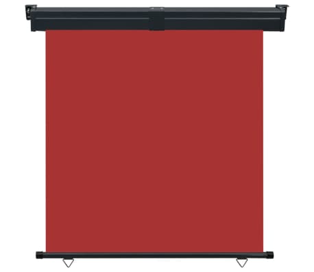 vidaXL Toldo lateral para varanda 175x250 cm vermelho