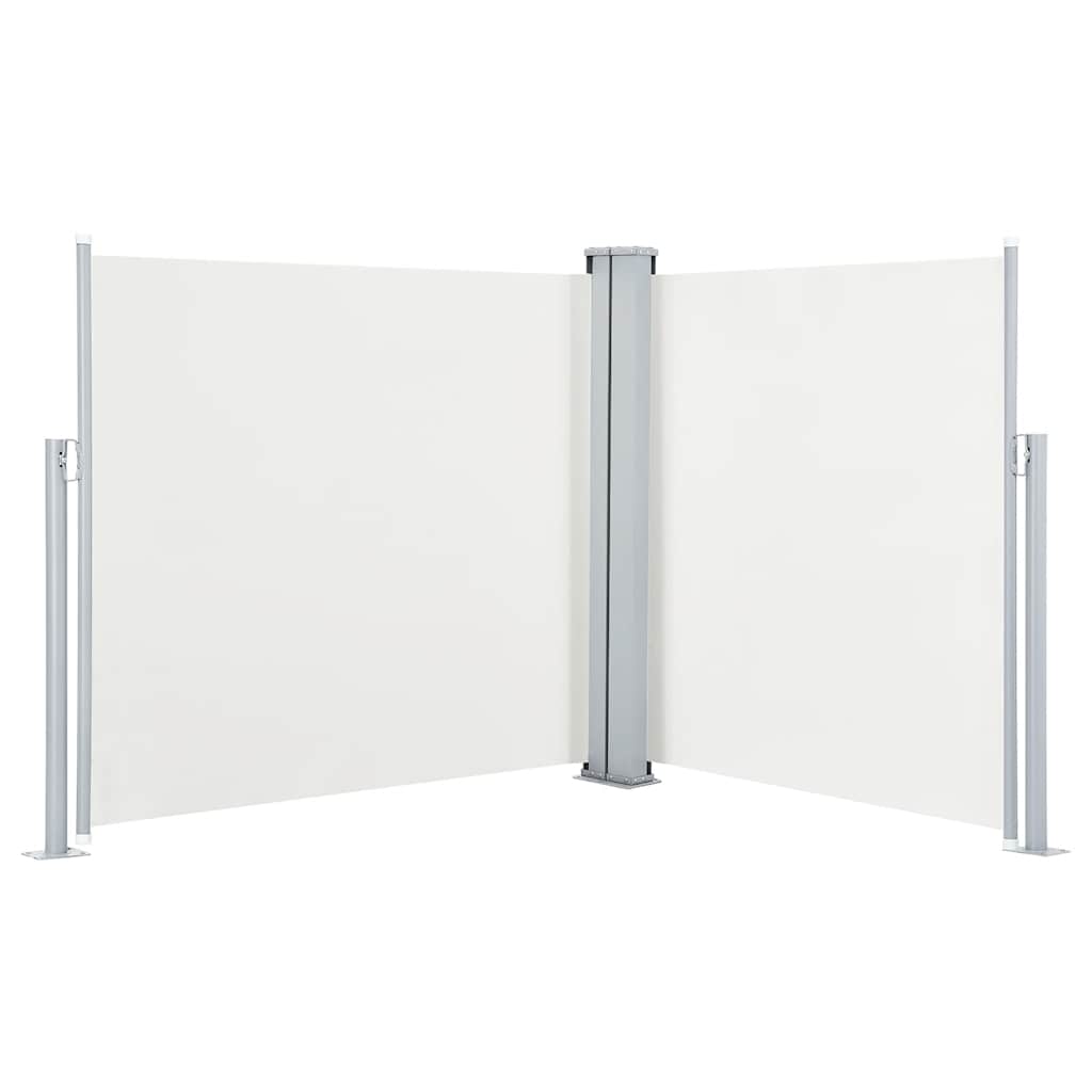 vidaXL Zatahovací boční markýza / zástěna krémová 100 x 600 cm