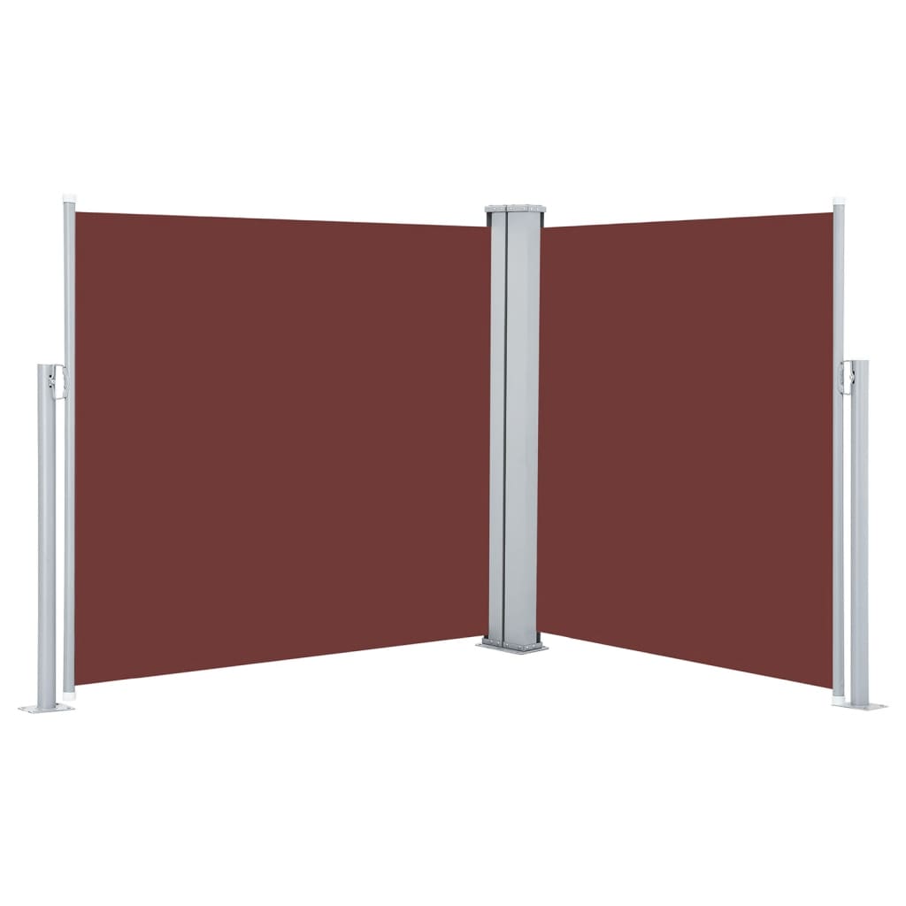 

vidaXL Retractable Side Awning Brown 39.4"x236.2"