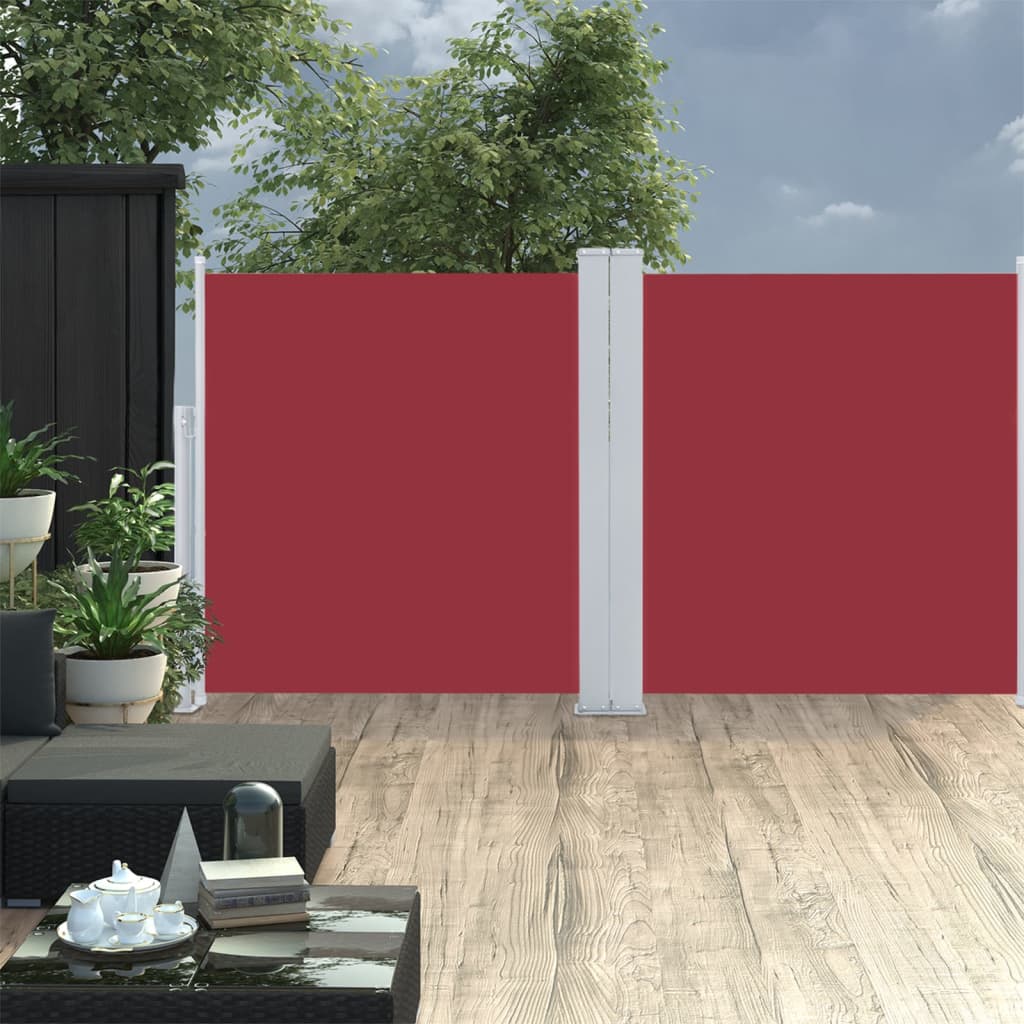 vidaXL Windscherm uittrekbaar 100x600 cm rood afbeelding