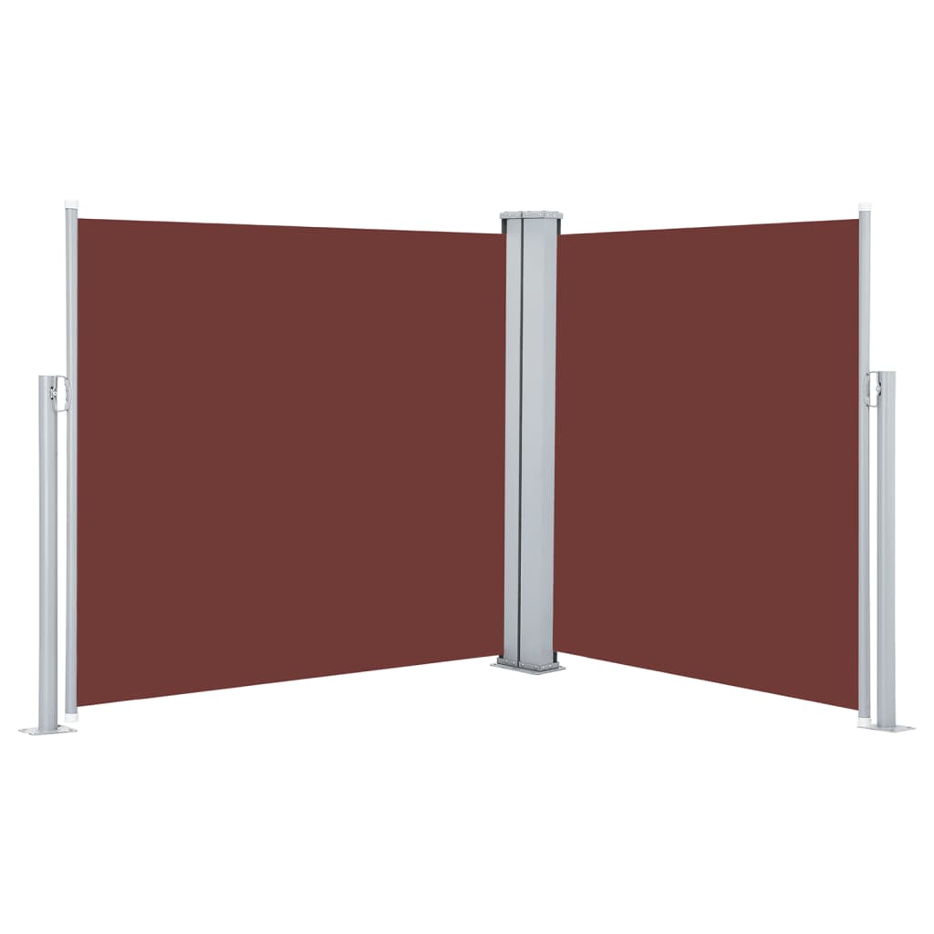 

vidaXL Retractable Side Awning Brown 47.2"x236.2"