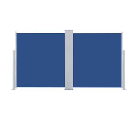 vidaXL Ištraukiama šoninė pertvara, mėlynos spalvos, 120x600cm