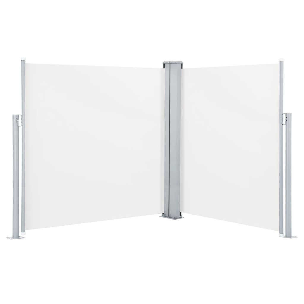 

vidaXL Retractable Side Awning Cream 55.1"x236.2"