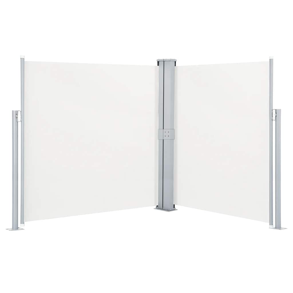 vidaXL Zatahovací boční markýza / zástěna krémová 140 x 600 cm