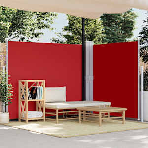 Zložljiva stranska tenda rdeča 160x600 cm