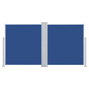 vidaXL Ištraukiama šoninė pertvara, mėlynos spalvos, 170x600cm