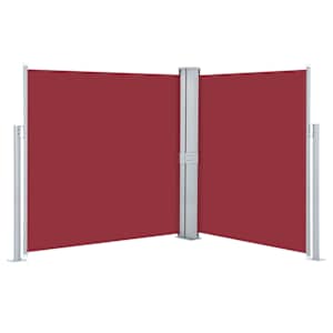 Zatahovací boční markýza / zástěna 170 x 600 cm červená - obrázek 2