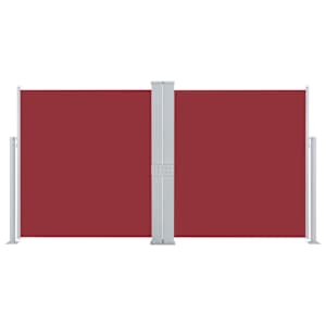 Zatahovací boční markýza / zástěna 170 x 600 cm červená - obrázek 3