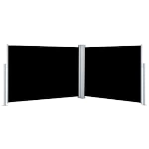 Zatahovací boční markýza / zástěna černá 100 x 1000 cm - obrázek 2