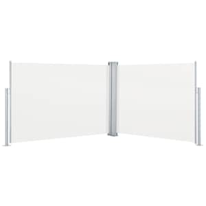 Zatahovací boční markýza / zástěna krémová 100 x 1000 cm - obrázek 2