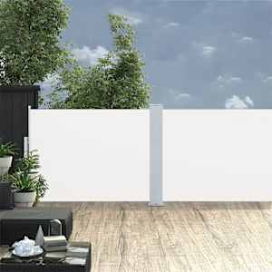 Zatahovací boční markýza / zástěna krémová 100 x 1000 cm - obrázek 3