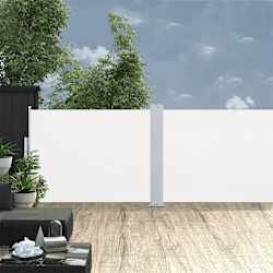 vidaXL Retractable Side Awning Cream 100x1000 cm