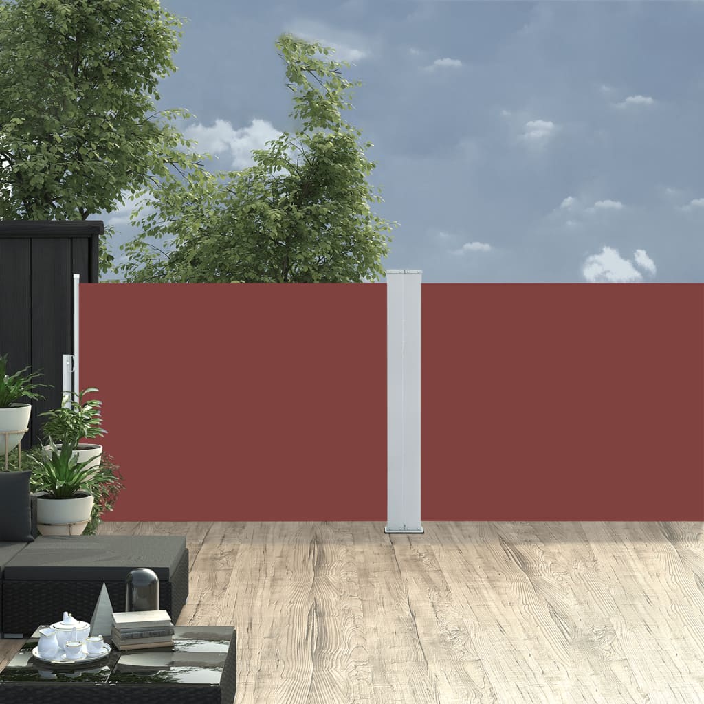 vidaXL Windscherm uittrekbaar 100x1000 cm bruin afbeelding