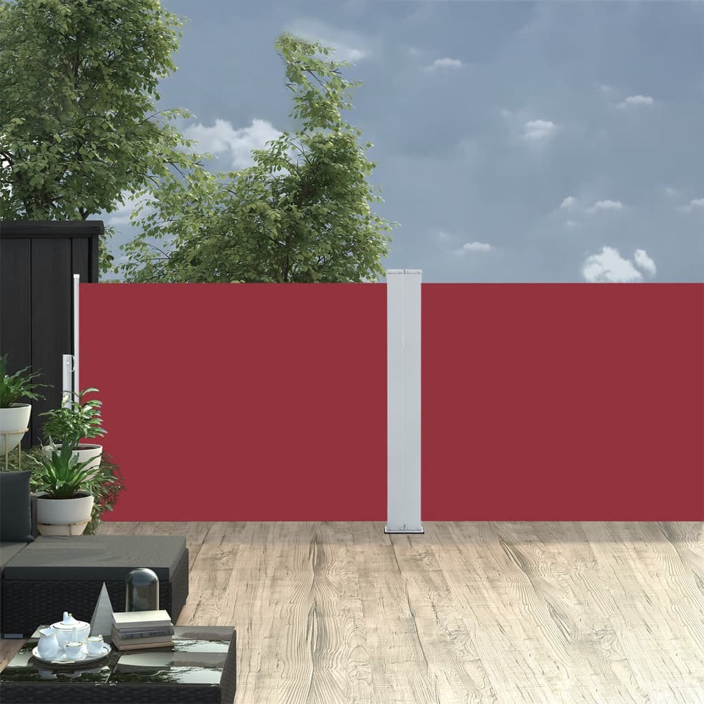 vidaXL Windscherm uittrekbaar 100x1000 cm rood afbeelding