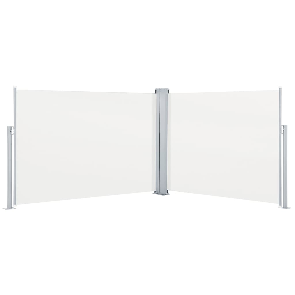 vidaXL ZatahovacĂ­ boÄŤnĂ­ markĂ˝za / zĂˇstÄ›na krĂ©movĂˇ 120 x 1000 cm