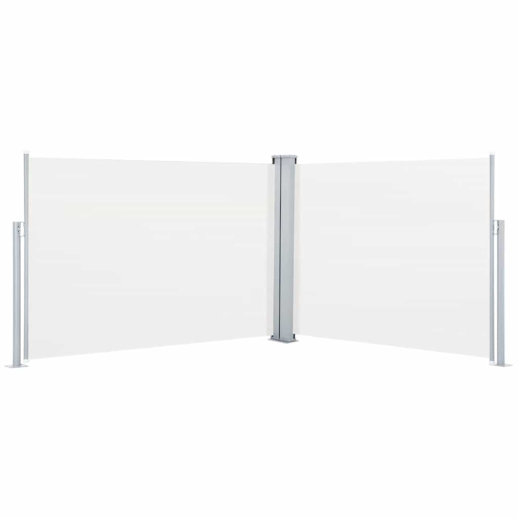 vidaXL Zatahovací boční markýza / zástěna krémová 120 x 1000 cm