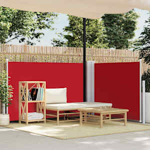 Zložljiva stranska tenda rdeča 120x1000 cm