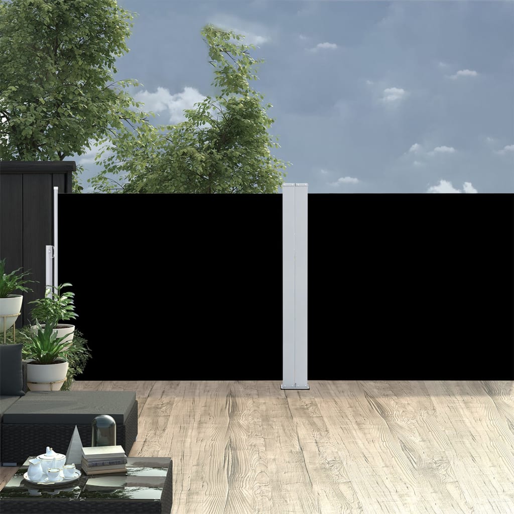 Ausziehbare Seitenmarkise Schwarz 140 x 1000 cm kaufen