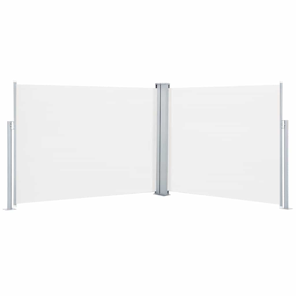 vidaXL Zatahovací boční markýza / zástěna krémová 140 x 1000 cm