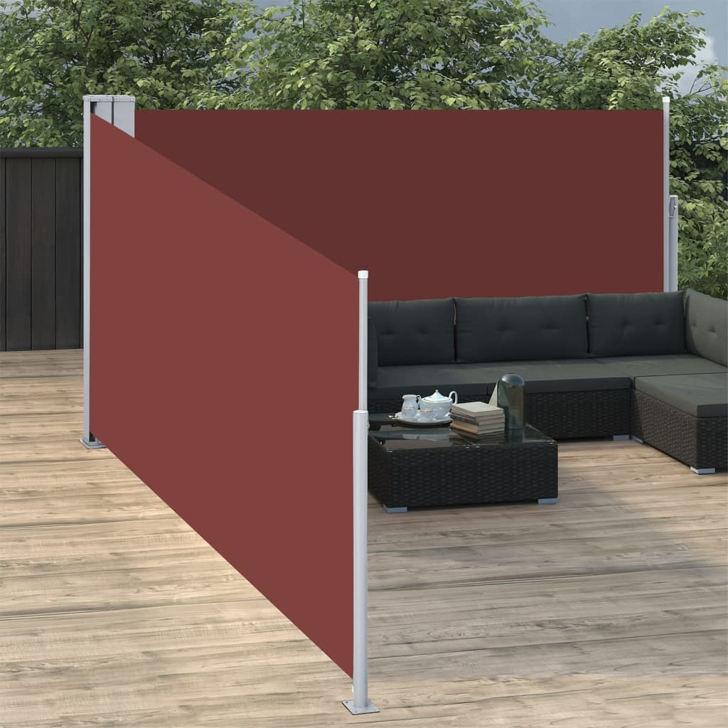 vidaXL Windscherm uittrekbaar 140x1000 cm bruin afbeelding