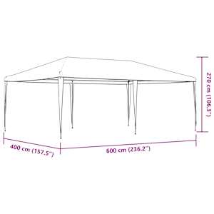Profesionální party stan 4 x 6 m zelený 90 g/m² - obrázek 8
