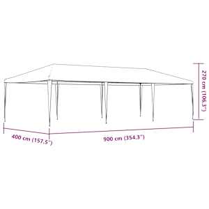 Profesionální party stan 4 x 9 m zelený 90 g/m² - obrázek 8