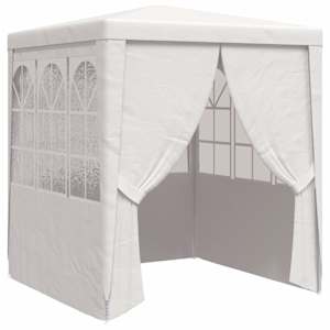 Profesionální party stan s bočnicemi 2 x 2 m bílý 90 g/m² - obrázek 2