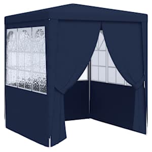 vidaXL professionaalne peotelk k&uuml;lgseintega, 2 x 2 m, sinine 90 g/m&sup2;