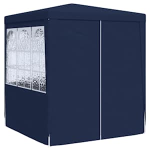 Profesionální party stan s bočnicemi 2 x 2 m modrý 90 g/m² - obrázek 2